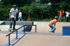 Kids skateboarding at the Clifton Park Action Park