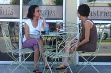 2 Ladies at Mocha Lisa's Cafe at Clifton Park Center Mall