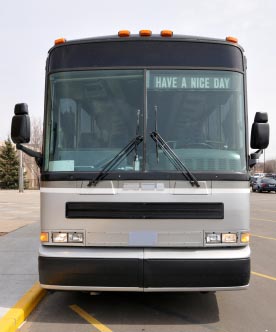 Front of public bus