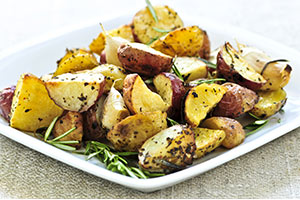 roasted potatoes with fresh rosemary